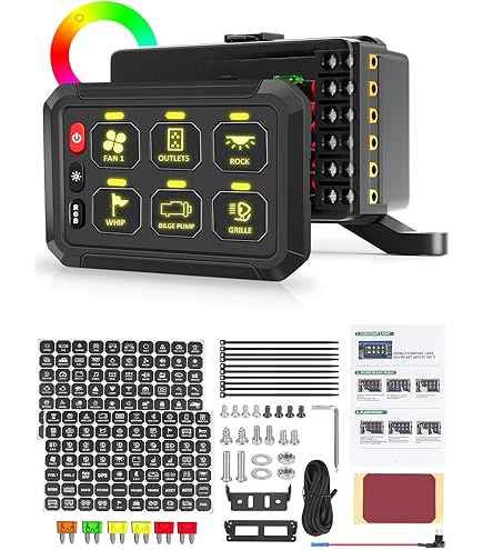 Amazon.co.jp: Auxbeam スイッチパネル AR-800 Bluetooth 8ギャング